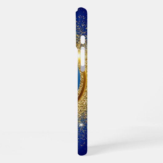 Goldener Glitzer iPhone Hülle (Linke Seite)