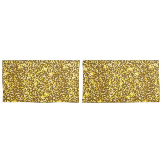 Goldener Glitzer Kissenbezug (Vorderseite-Set)