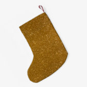 Goldener Glitzer Kleiner Weihnachtsstrumpf (Rückseite (Hängend))