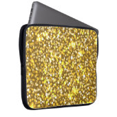 Goldener Glitzer Laptopschutzhülle (Vorne Rechts)