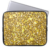 Goldener Glitzer Laptopschutzhülle (Vorderseite)