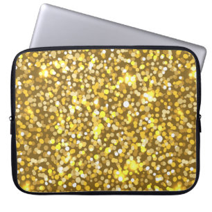 Goldener Glitzer Laptopschutzhülle