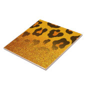 Goldener Glitzer Leopard Print Fliese (Seite)