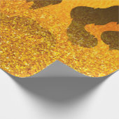 Goldener Glitzer Leopard Print Geschenkpapier (Ecke)