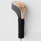 Goldener Glitzer Leopard Print Golf Headcover (angewinkelt)