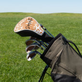 Goldener Glitzer Leopard Print Golf Headcover (In SItu)