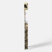 Goldener Glitzer Leopard Print iPhone Hülle (Linke Seite)
