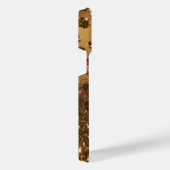 Goldener Glitzer Leopard Print iPhone Hülle (Rechte Seite)