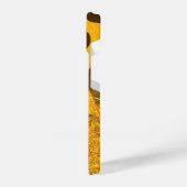 Goldener Glitzer Leopard Print iPhone Hülle (Linke Seite)