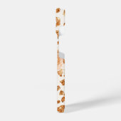 Goldener Glitzer Leopard Print iPhone Hülle (Linke Seite)