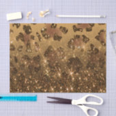 Goldener Glitzer Leopard Print Seidenpapier (Handwerk)
