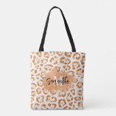 Goldener Glitzer Leopard Print Tasche (Rückseite)