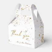 Goldener Glitzer mit elegantem Textil Geschenkschachtel (Vorderseite)