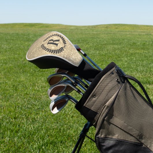 Goldener Glitzer mit Monogramm Golf Headcover (In SItu)
