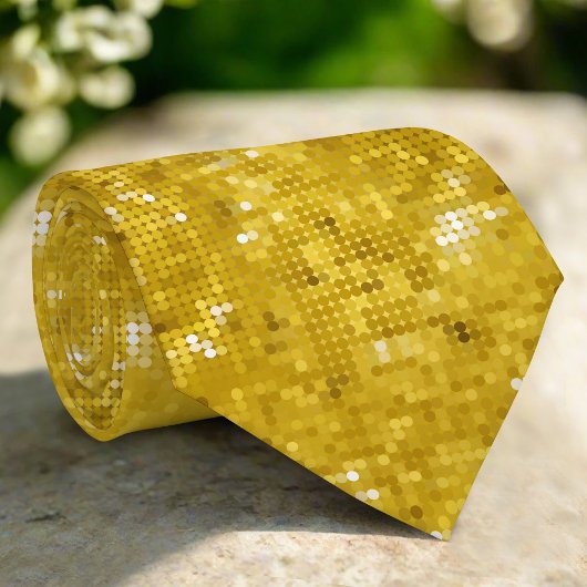 Goldener Glitzer Nahtlose Mustertextur Krawatte