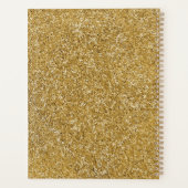 Goldener Glitzer - Neujahr Planer (Rückseite)