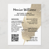 Goldener Glitzer Notar Flyer (Vorne)