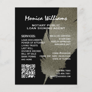 Goldener Glitzer Notar Flyer