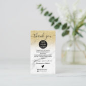 Goldener Glitzer ombre schicke Marmor Auftrag Viel Visitenkarte (Stehend Vorderseite)