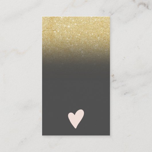 Goldener Glitzer ombre schicke Marmor Auftrag Viel Visitenkarte (Rückseite)