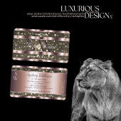 Goldener Glitzer Paradies für Kletterhexen: Rose Visitenkarte