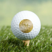Goldener Glitzer personalisiert Golfball (Insitu T-Shirt)