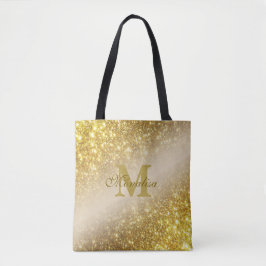 Goldener Glitzer personalisierte Tasche