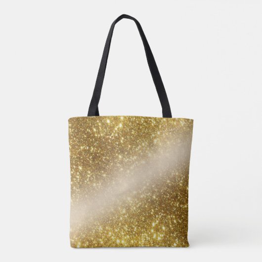 Goldener Glitzer personalisierte Tasche (Rückseite)