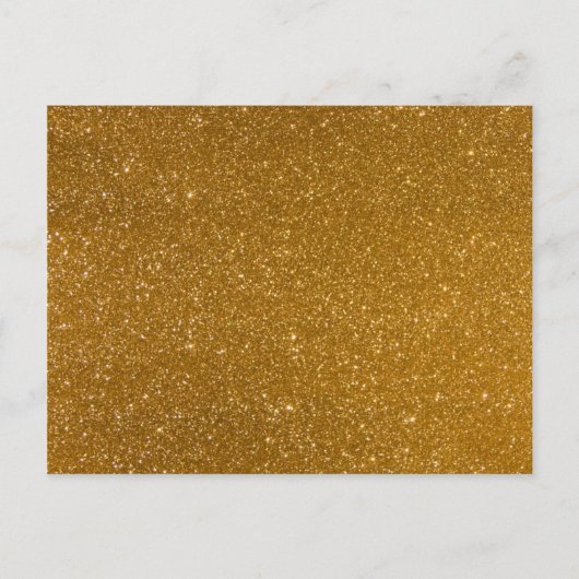 Goldener Glitzer Postkarte (Vorderseite)
