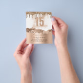 Goldener Glitzer Quinceanera 15. Flyer (Gruppe)