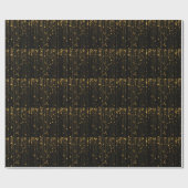 Goldener Glitzer Rain Light Vorhang Geschenkpapier (Flach)