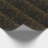 Goldener Glitzer Rain Light Vorhang Geschenkpapier (Ecke)