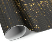 Goldener Glitzer Rain Light Vorhang Geschenkpapier (Rolleneckpunkt)