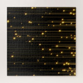 Goldener Glitzer Rain Light Vorhang Puzzle (Horizontal)
