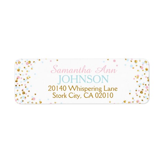 Goldener Glitzer Rosa Blauer Twins Sprinkles (Vorne)