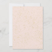 Goldener Glitzer Rosa Schirm Chic Baby Sprinkle Einladung (Rückseite)