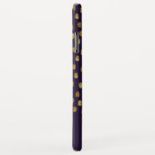 Goldener Glitzer Schlaganfall auf Lila Case-Mate iPhone Hülle (Hinten/Rechts)