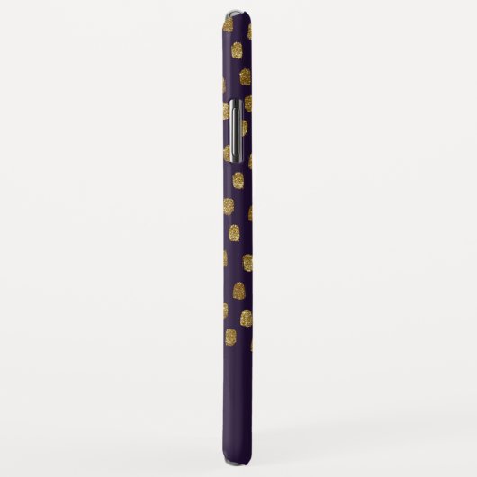 Goldener Glitzer Schlaganfall auf Lila Case-Mate iPhone Hülle (Hinten/Rechts)