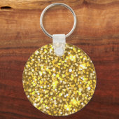 Goldener Glitzer Schlüsselanhänger (Vorderseite)