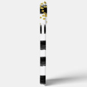 Goldener Glitzer Schwarze Streifen Katze Illustrat Case-Mate iPhone Hülle (Rückseite / Rechts)