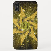 Goldener Glitzer Star Case-Mate iPhone Hülle (Rückseite)