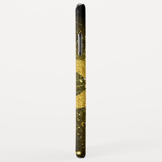 Goldener Glitzer Star Case-Mate iPhone Hülle (Hinten/Rechts)