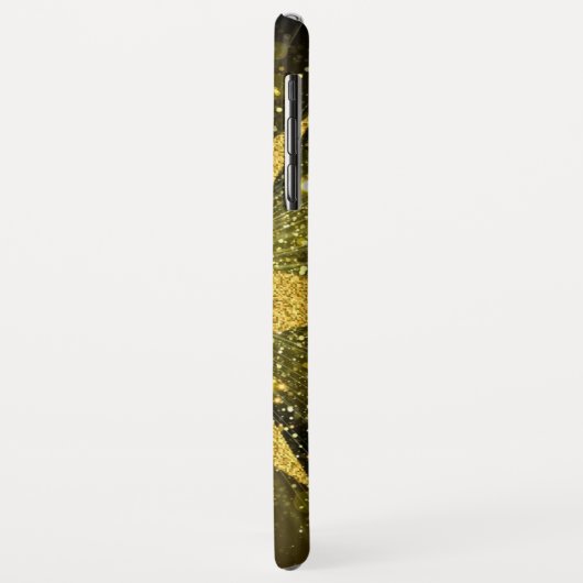 Goldener Glitzer Star Case-Mate iPhone Hülle (Hinten/Links)