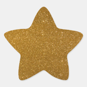 Goldener Glitzer Stern-Aufkleber