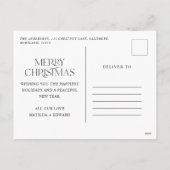 goldener Glitzer strahlt fröhliches Weihnachtsfest Feiertagspostkarte (Rückseite)