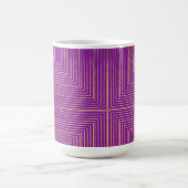 Goldener Glitzer Stripes Line Art Muster Kaffeetasse (Mittel)