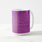 Goldener Glitzer Stripes Line Art Muster Kaffeetasse (VorderseiteRechts)