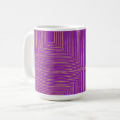 Goldener Glitzer Stripes Line Art Muster Kaffeetasse (Vorderseite Links)
