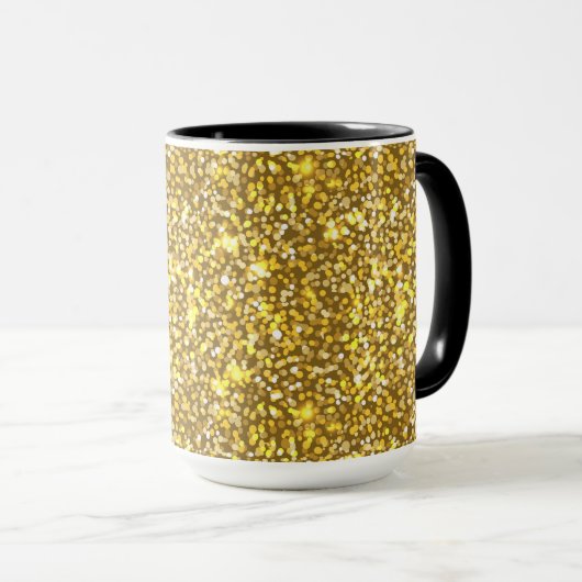 Goldener Glitzer Tasse (VorderseiteRechts)