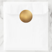 Goldener Glitzer Textur Runder Aufkleber (Tasche)